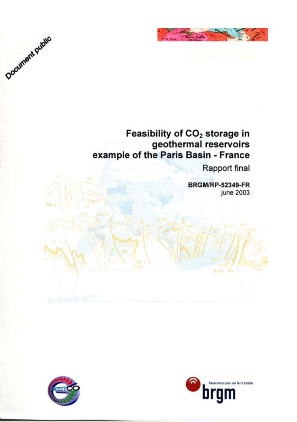 Feasibility of CO2 Storage in Geothermal Reservoirs Example of the Paris Basin - France Rapport Final