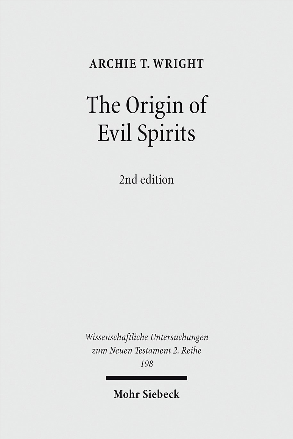 The Origin of Evil Spirits