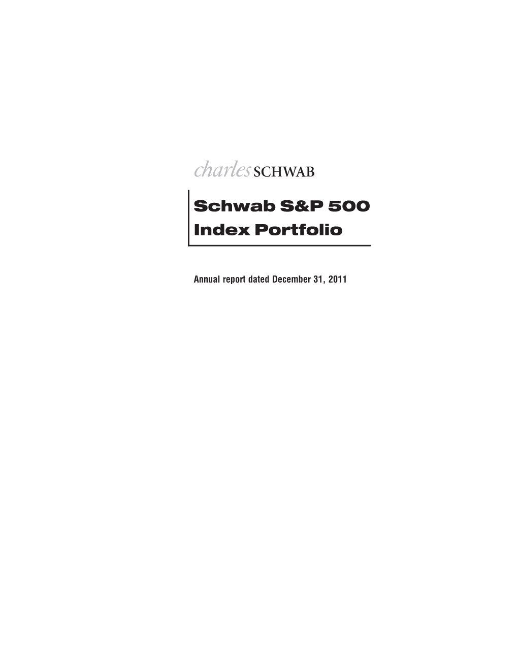 Schwab S&P 500 Index Portfolio