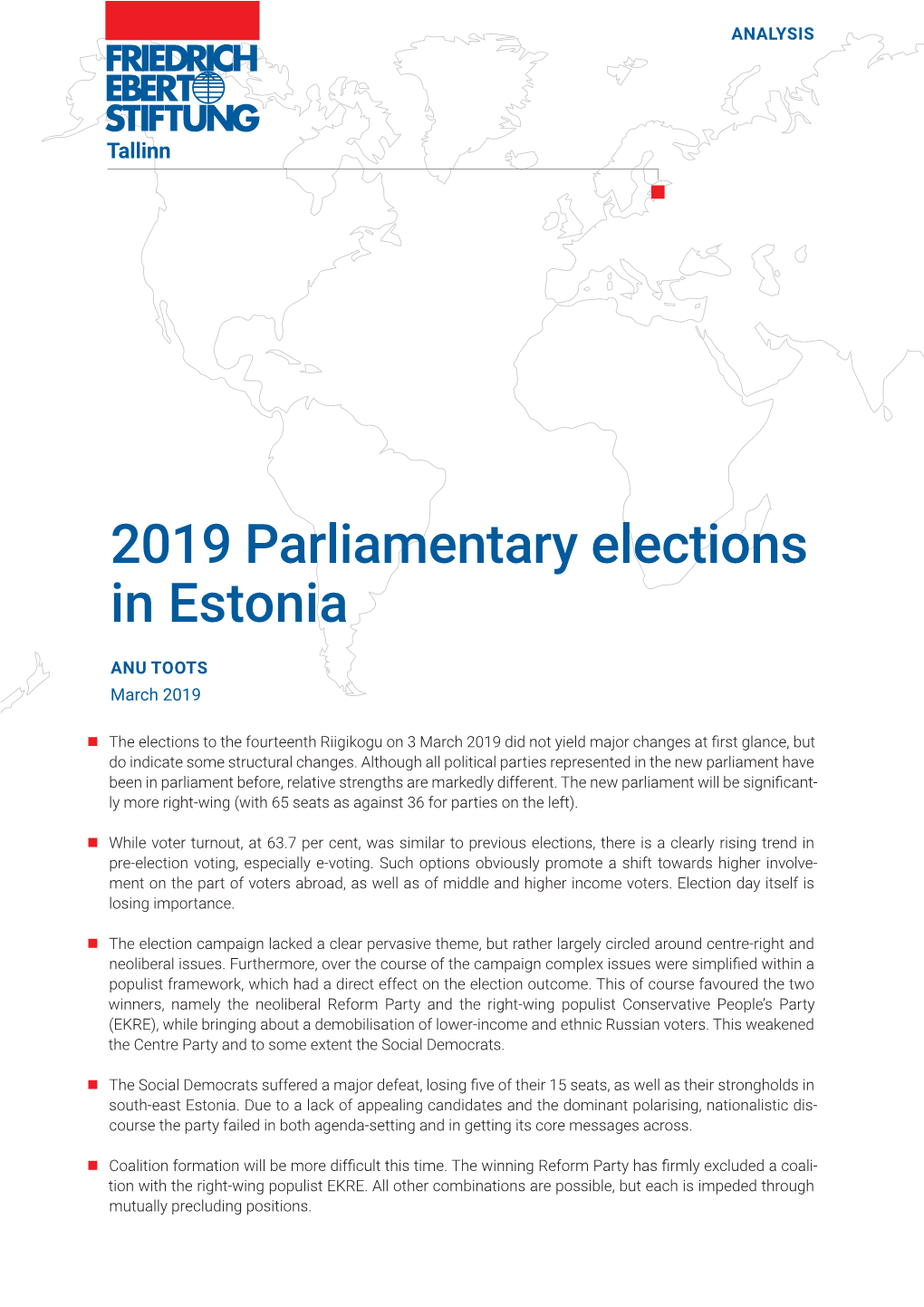 2019 Parliamentary Elections in Estonia