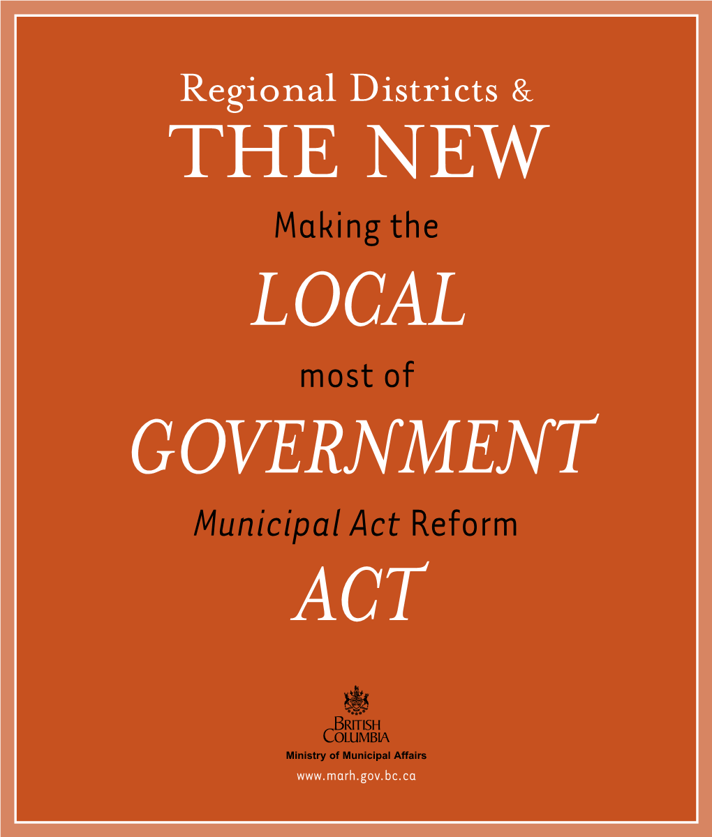 Regional Districts and the Local Government