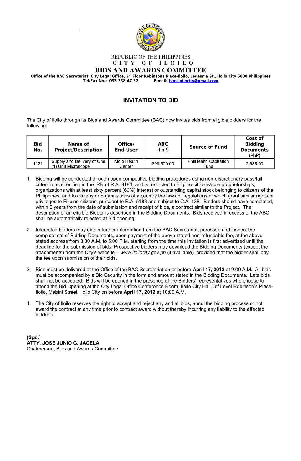 Memorandum Order No