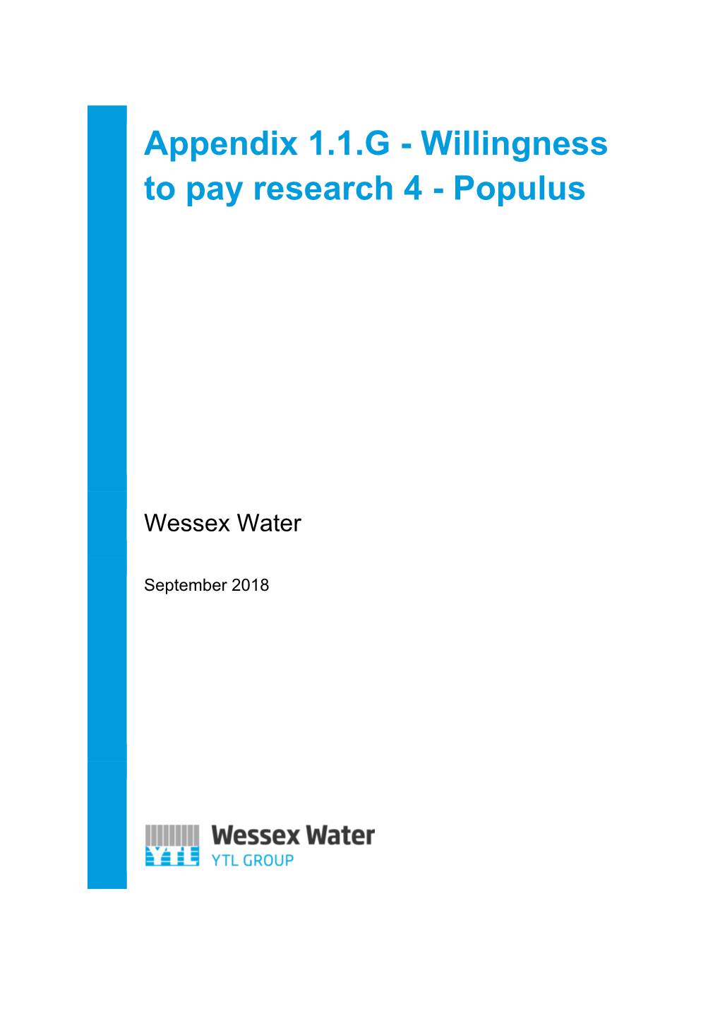 Appendix 1.1.G - Willingness to Pay Research 4 - Populus