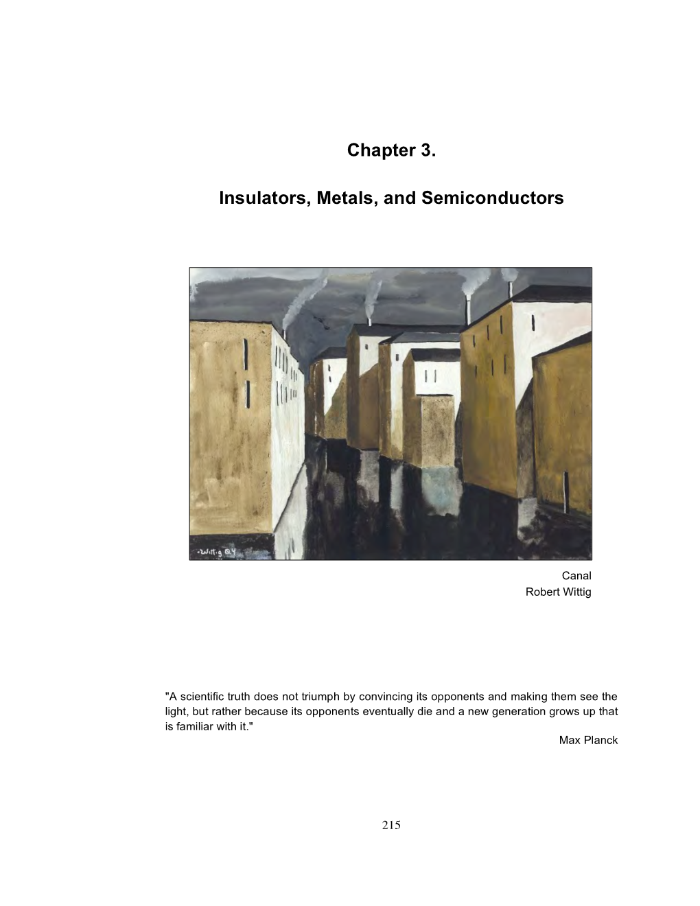 Chapter 3. Insulators, Metals, and Semiconductors