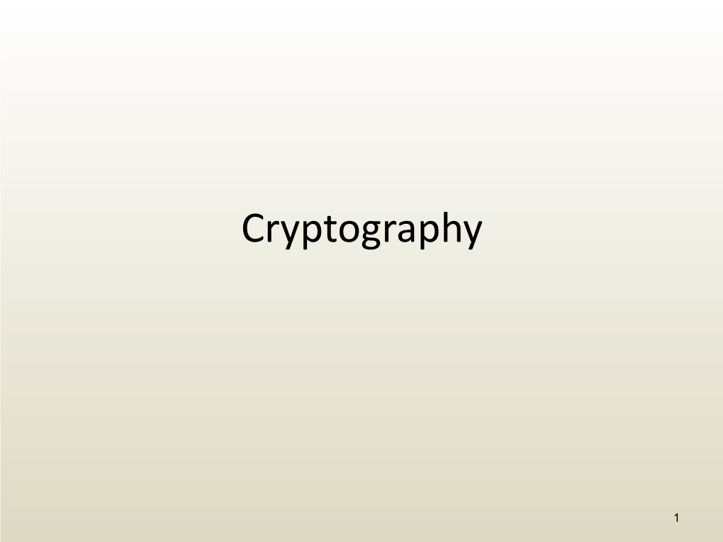 Cryptography