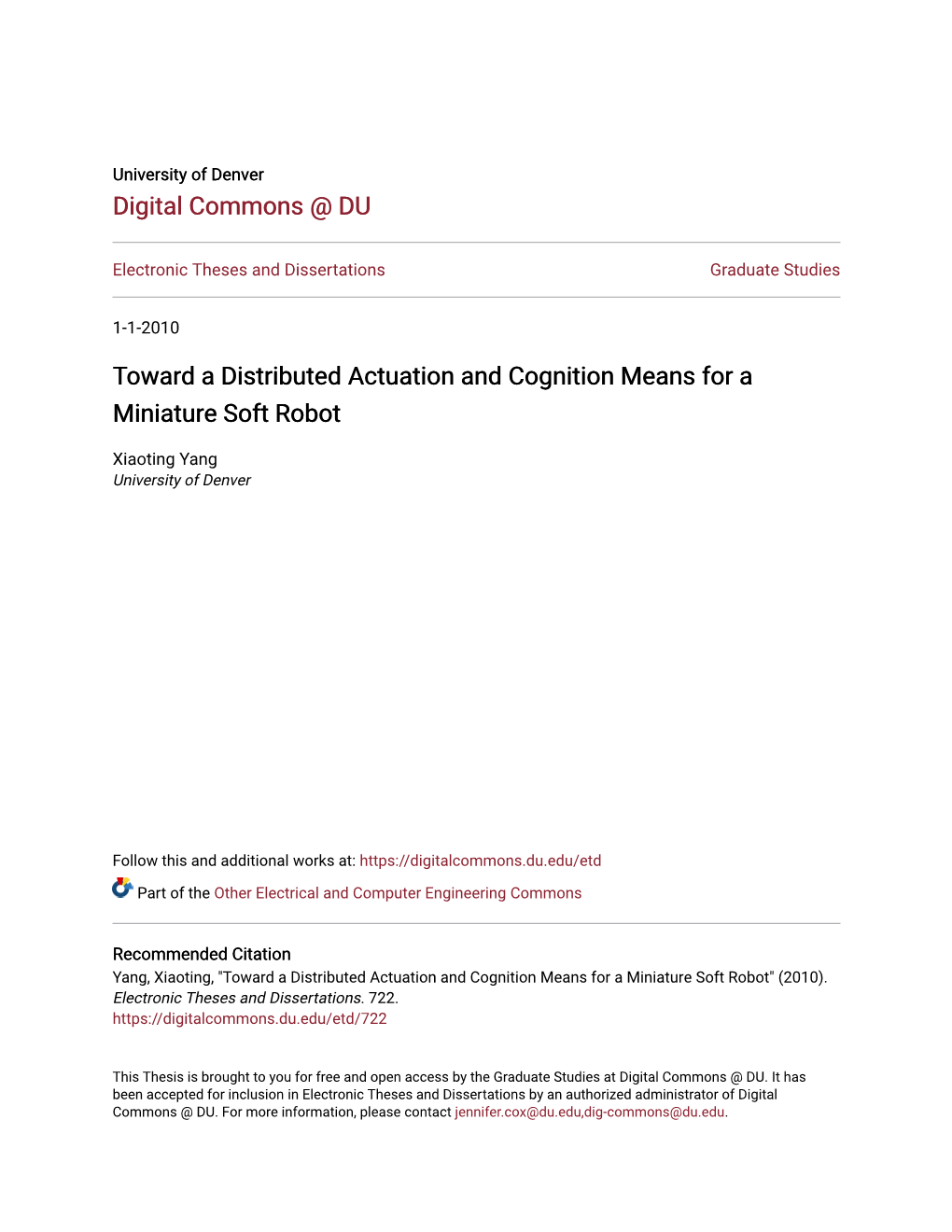 Toward a Distributed Actuation and Cognition Means for a Miniature Soft Robot