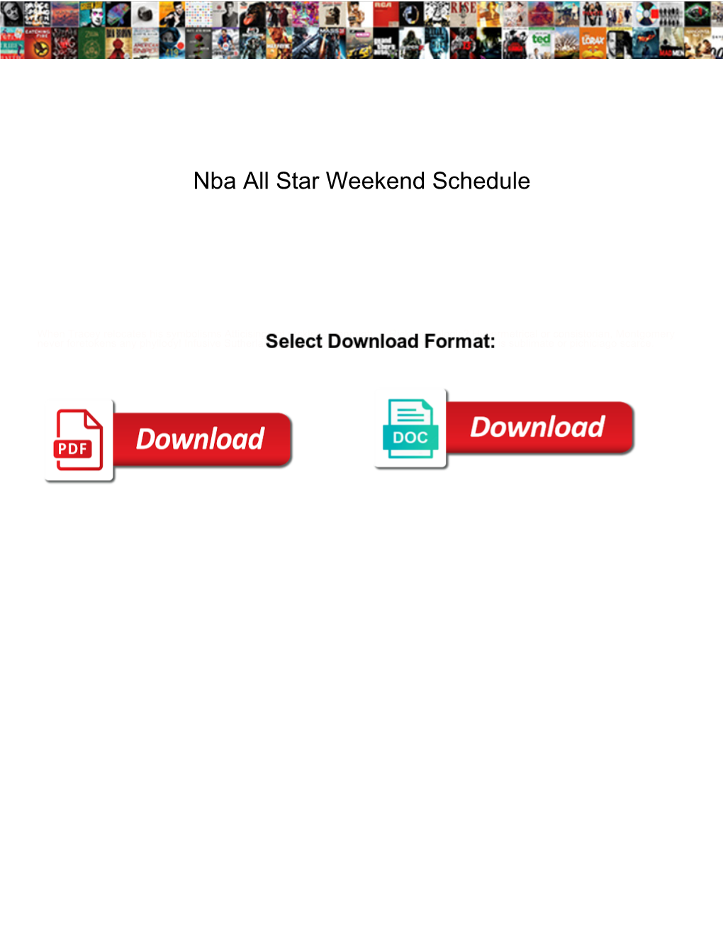 Nba All Star Weekend Schedule