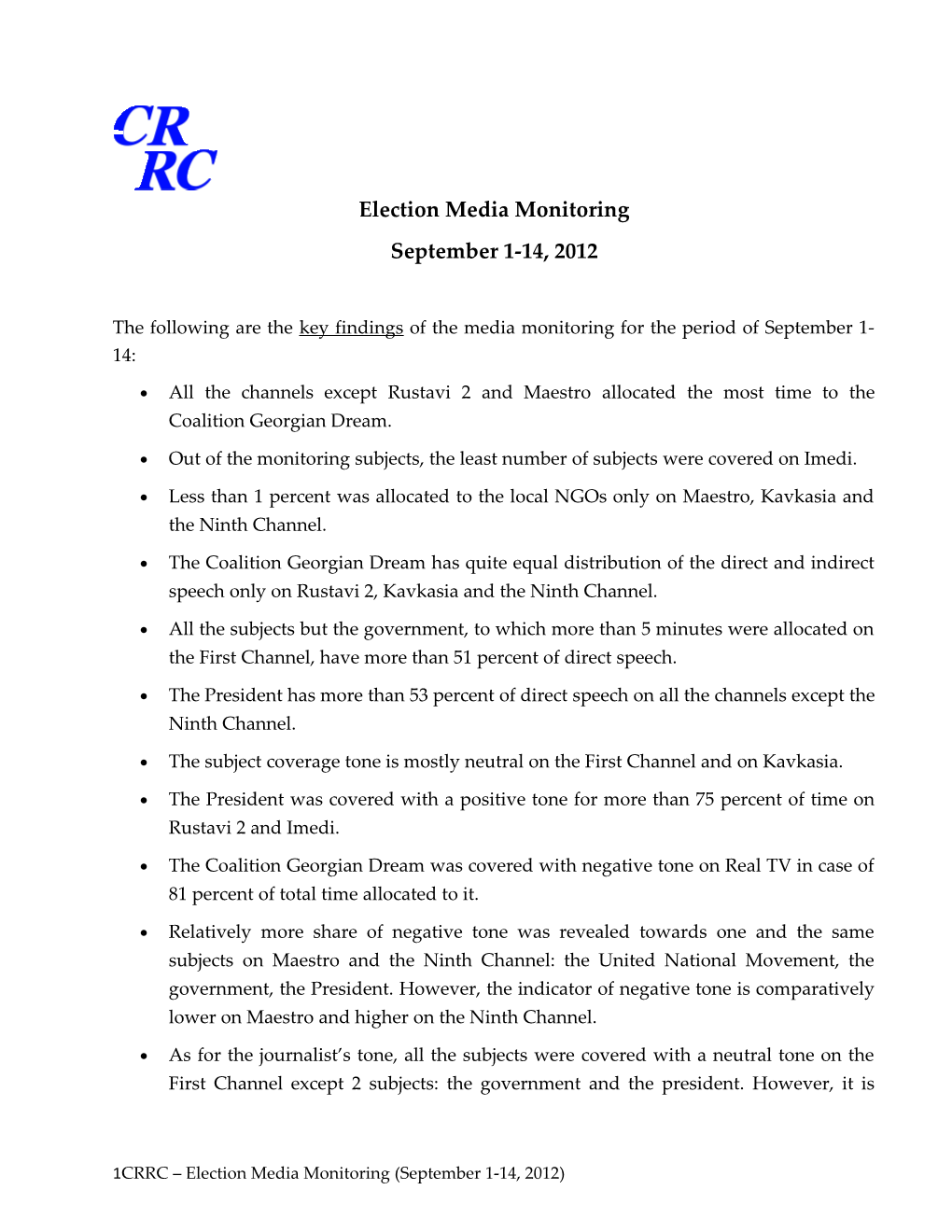 Election Media Monitoring