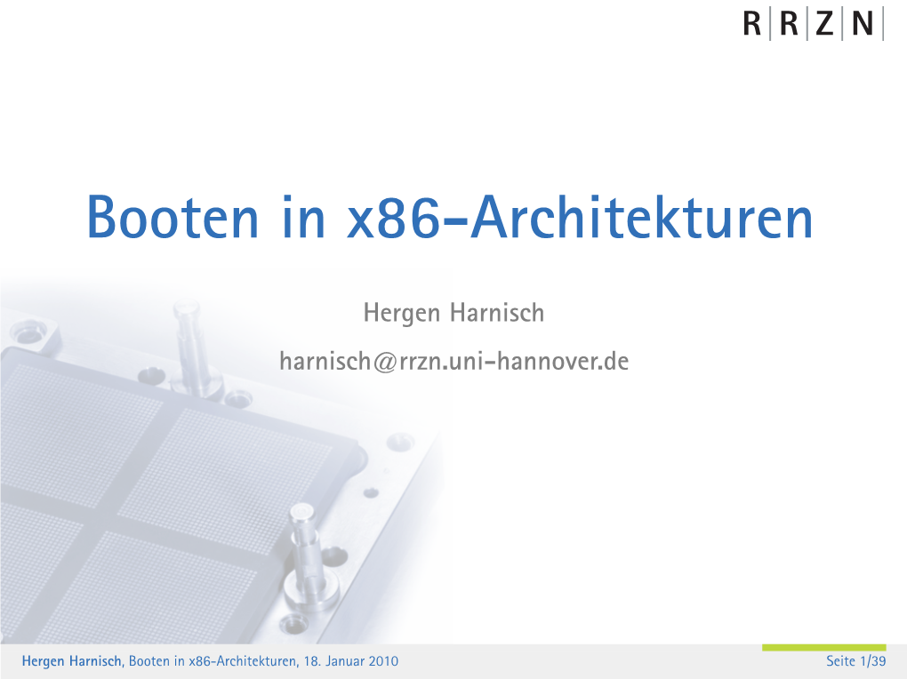 Booten in X86-Architekturen