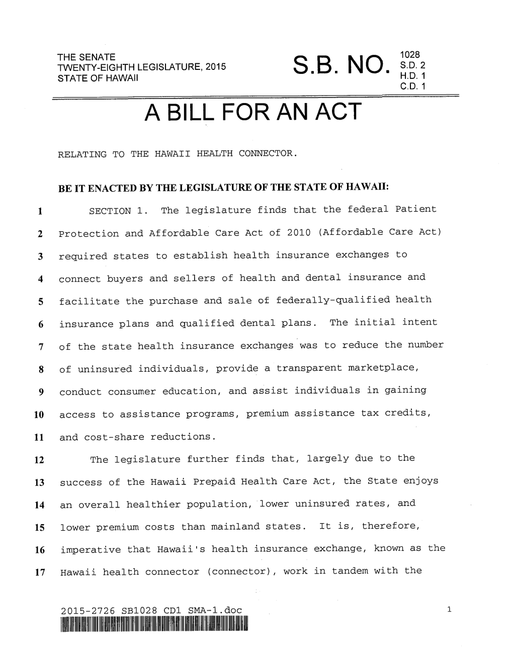 A Bill for an Act
