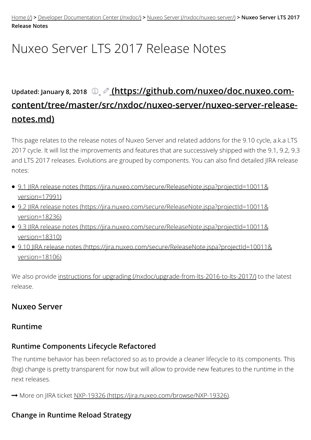 Nuxeo Server LTS 2017 Release Notes