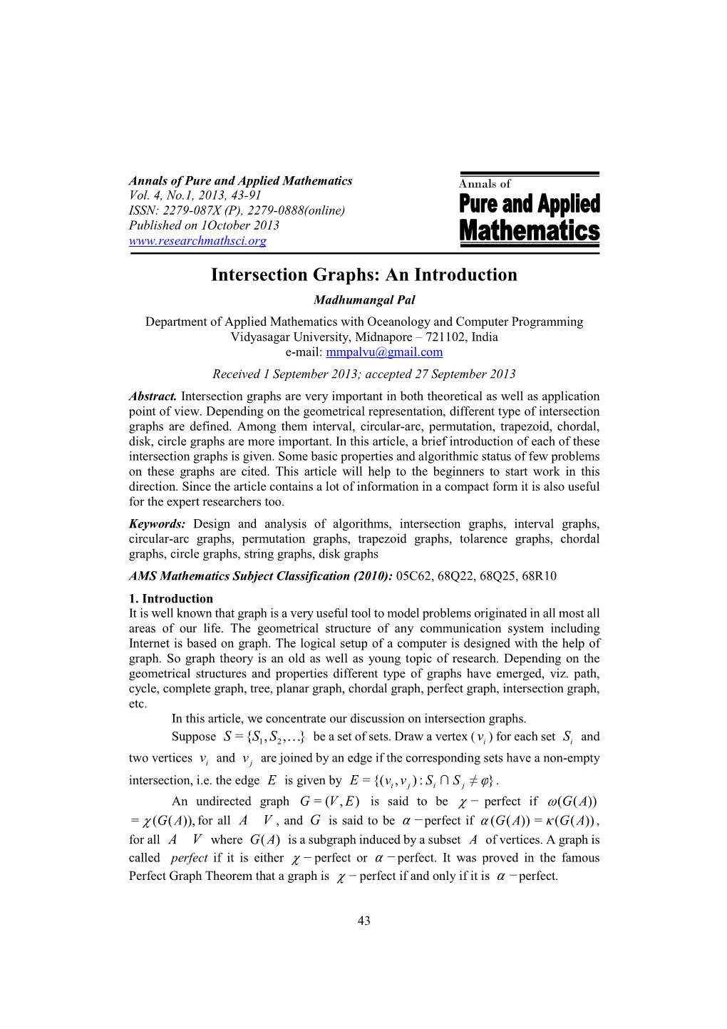 Intersection Graphs