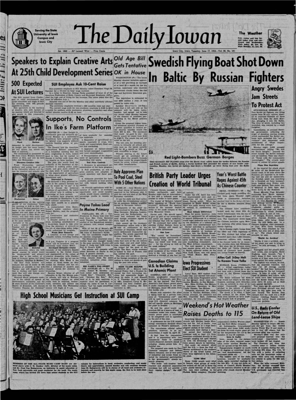 Daily Iowan (Iowa City, Iowa), 1952-06-17