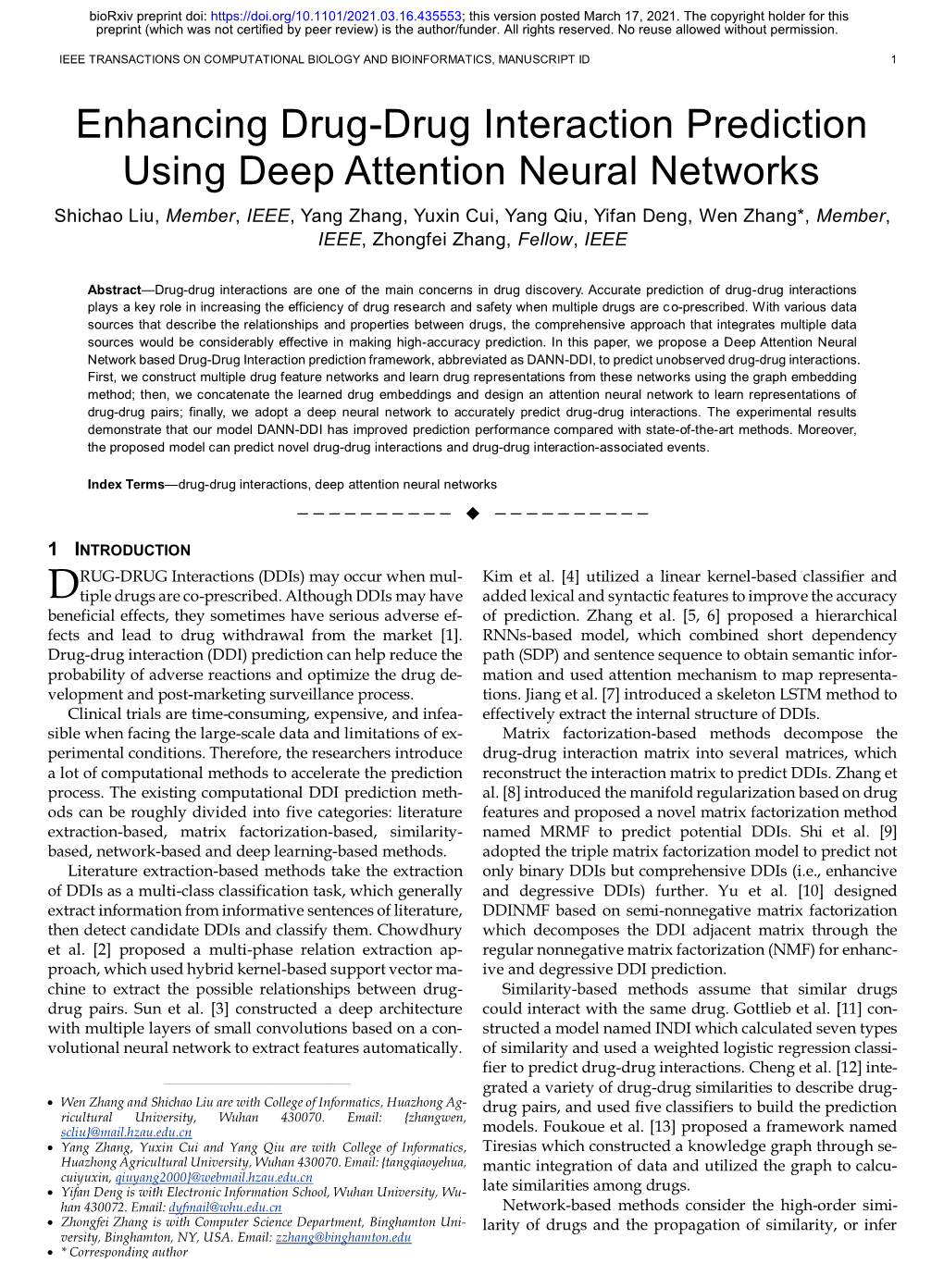 Enhancing Drug-Drug Interaction Prediction Using Deep Attention