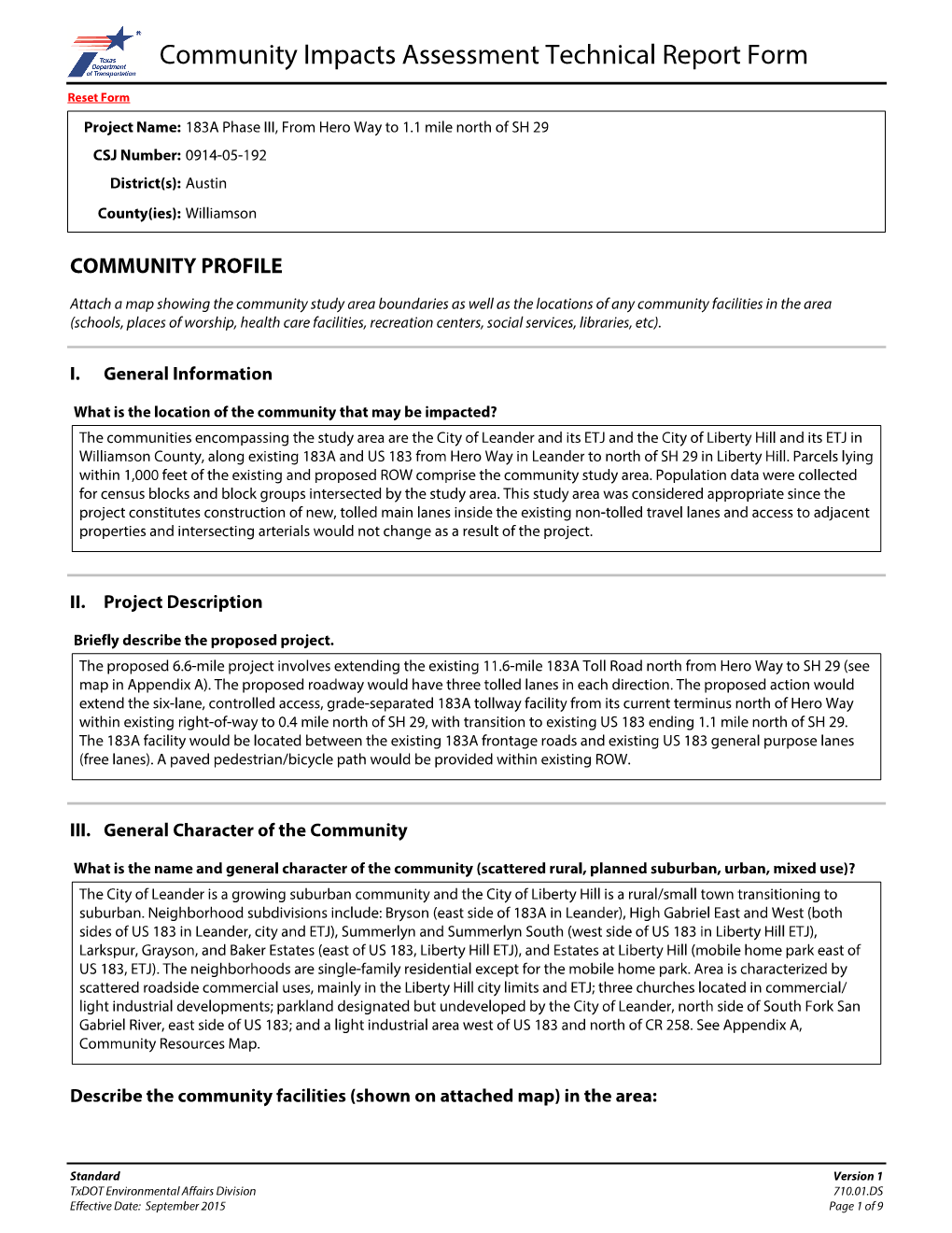 Download Community Impacts Assessment Tech