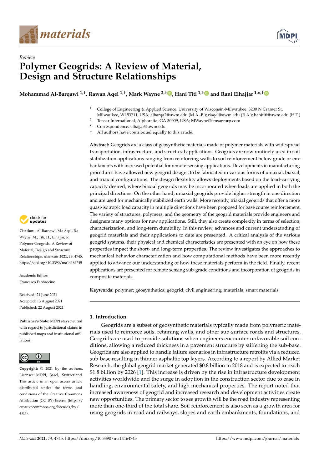 Polymer Geogrids: a Review of Material, Design and Structure Relationships