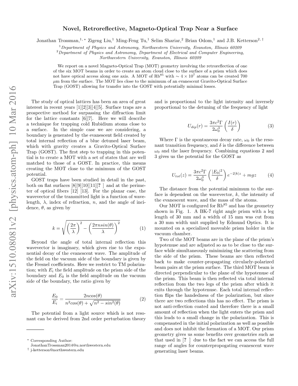 Novel, Retroreflective, Magneto-Optical Trap Near a Surface