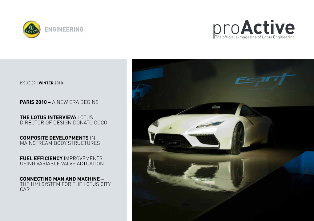 Proactive the Official E-Magazine of Lotus Engineering