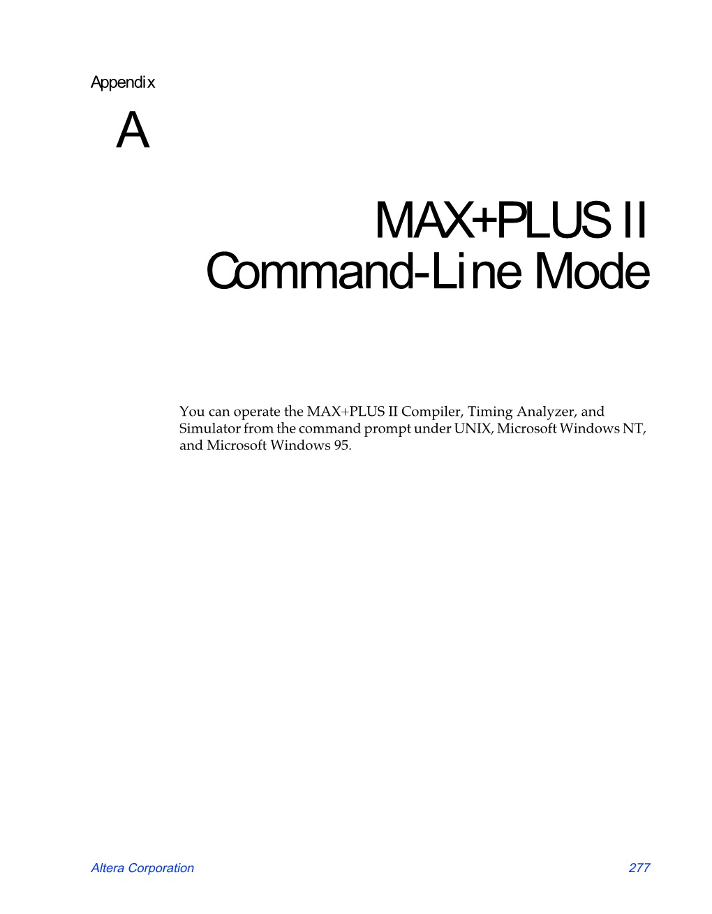 MAX+PLUS II Getting Started, Appendix A-C, Glossary