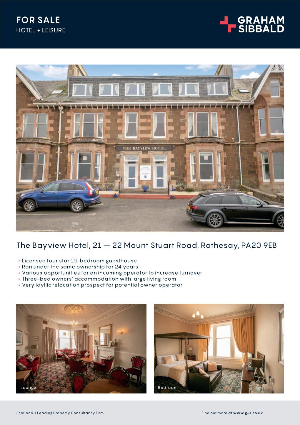 The Bayview Hotel, 21 – 22 Mount Stuart Road, Rothesay, PA20 9EB