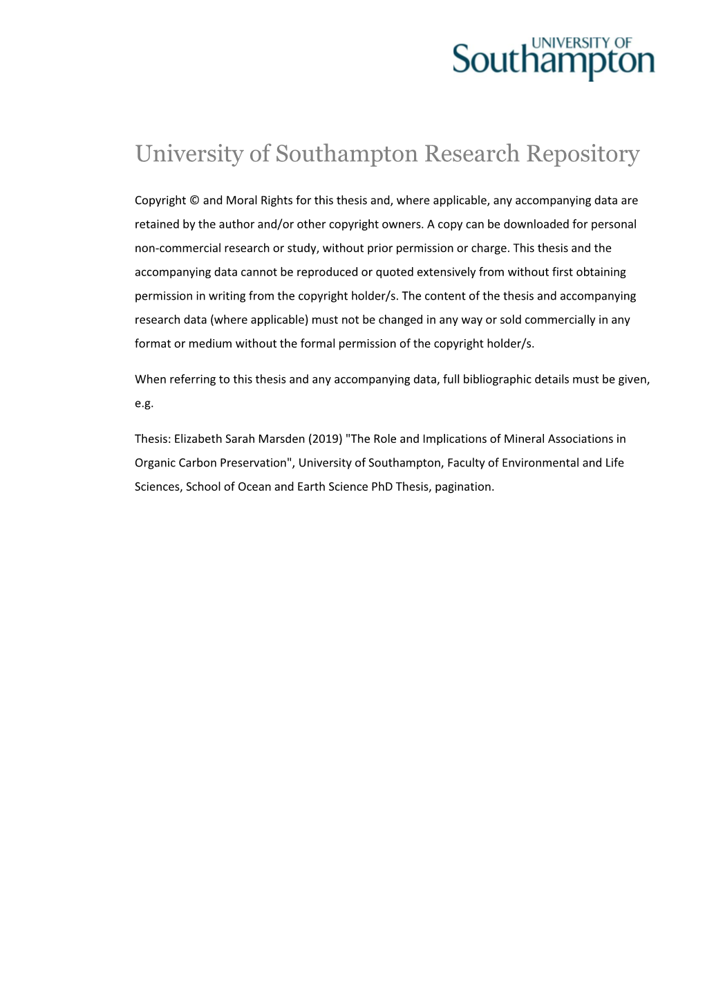 University of Southampton Research Repository