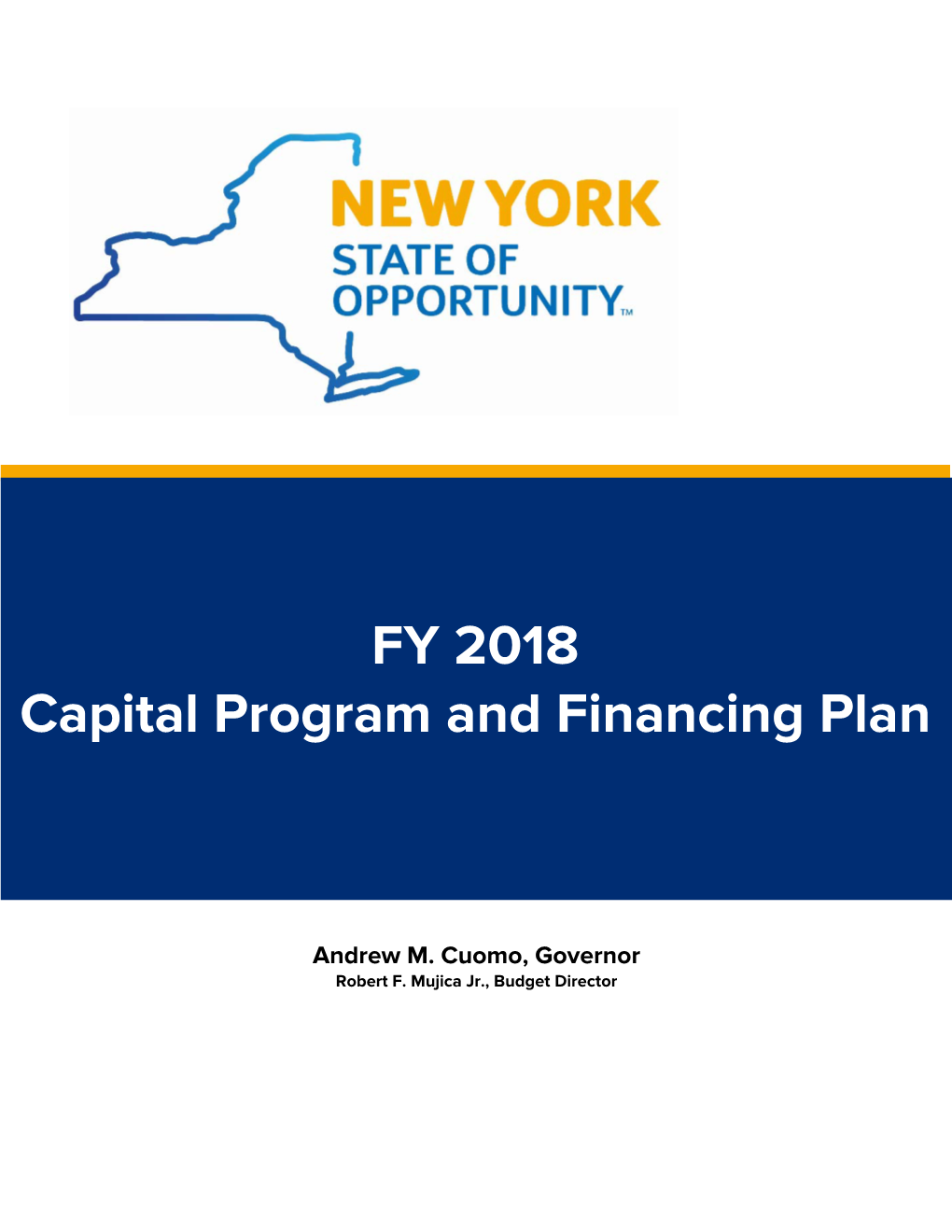 FY 2018 NYS Executive Budget Financial Plan