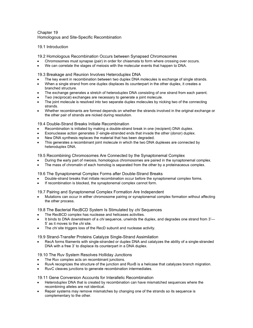 Homologous and Site-Specific Recombination