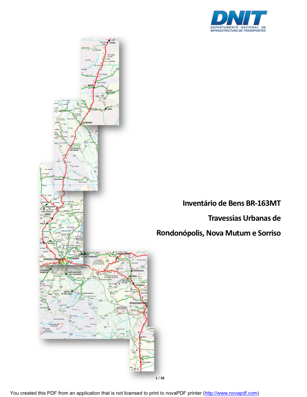 Inventário De Bens BR-163MT Travessias Urbanas De Rondonópolis, Nova Mutum E Sorriso