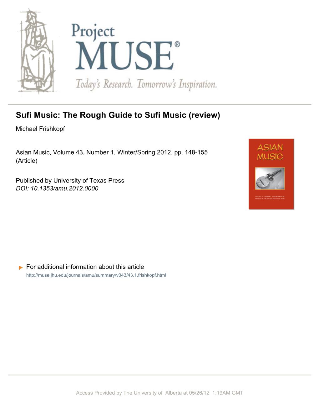 The Rough Guide to Sufi Music (Review)