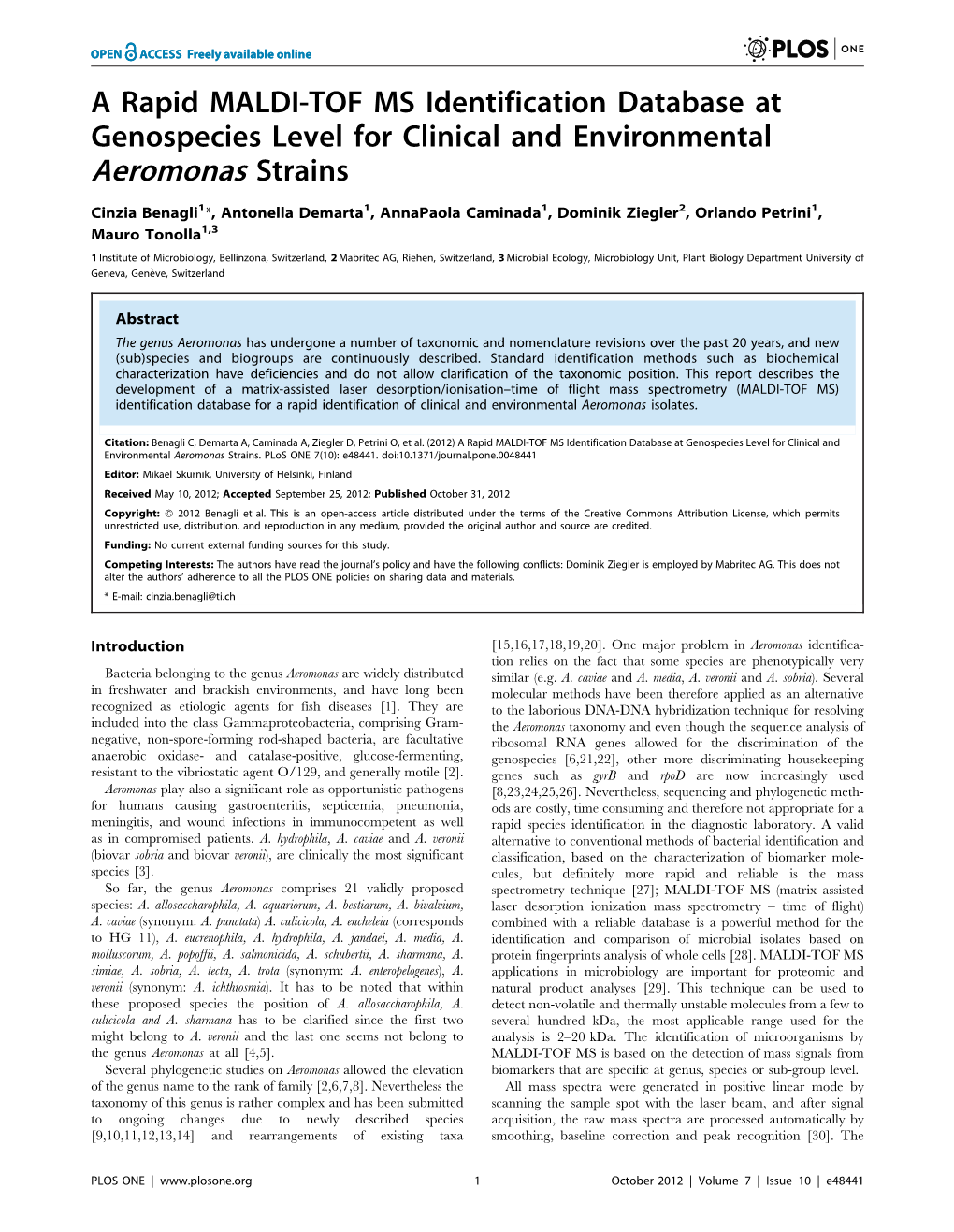 Aeromonas Strains