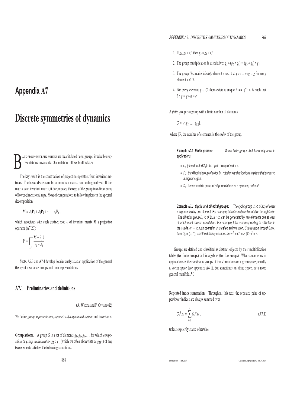 Discrete Symmetries of Dynamics 869