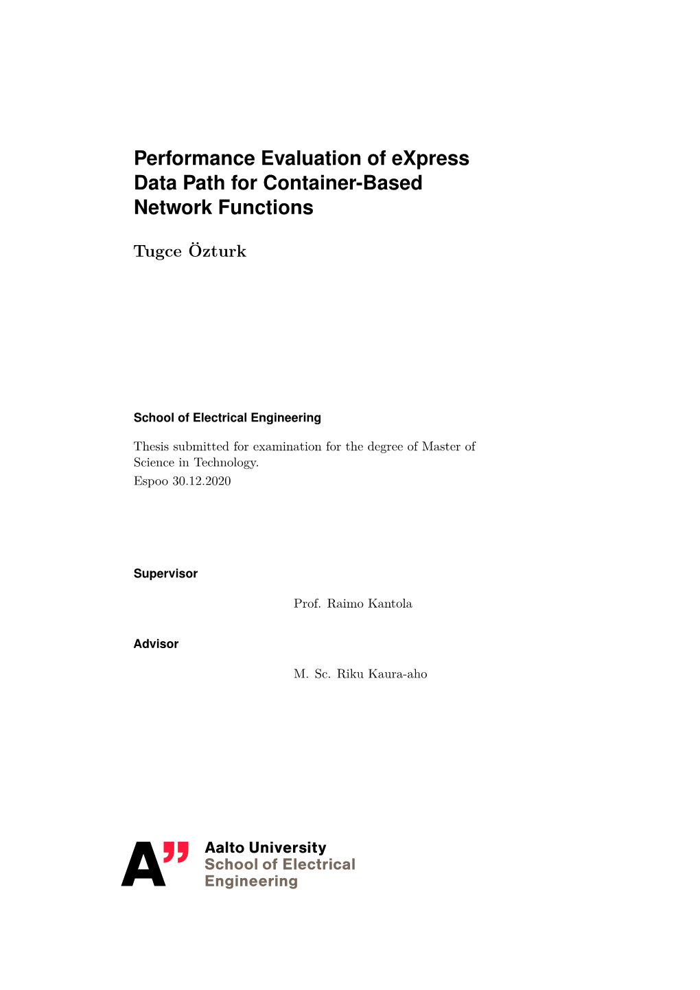 Performance Evaluation of Express Data Path for Container-Based Network Functions