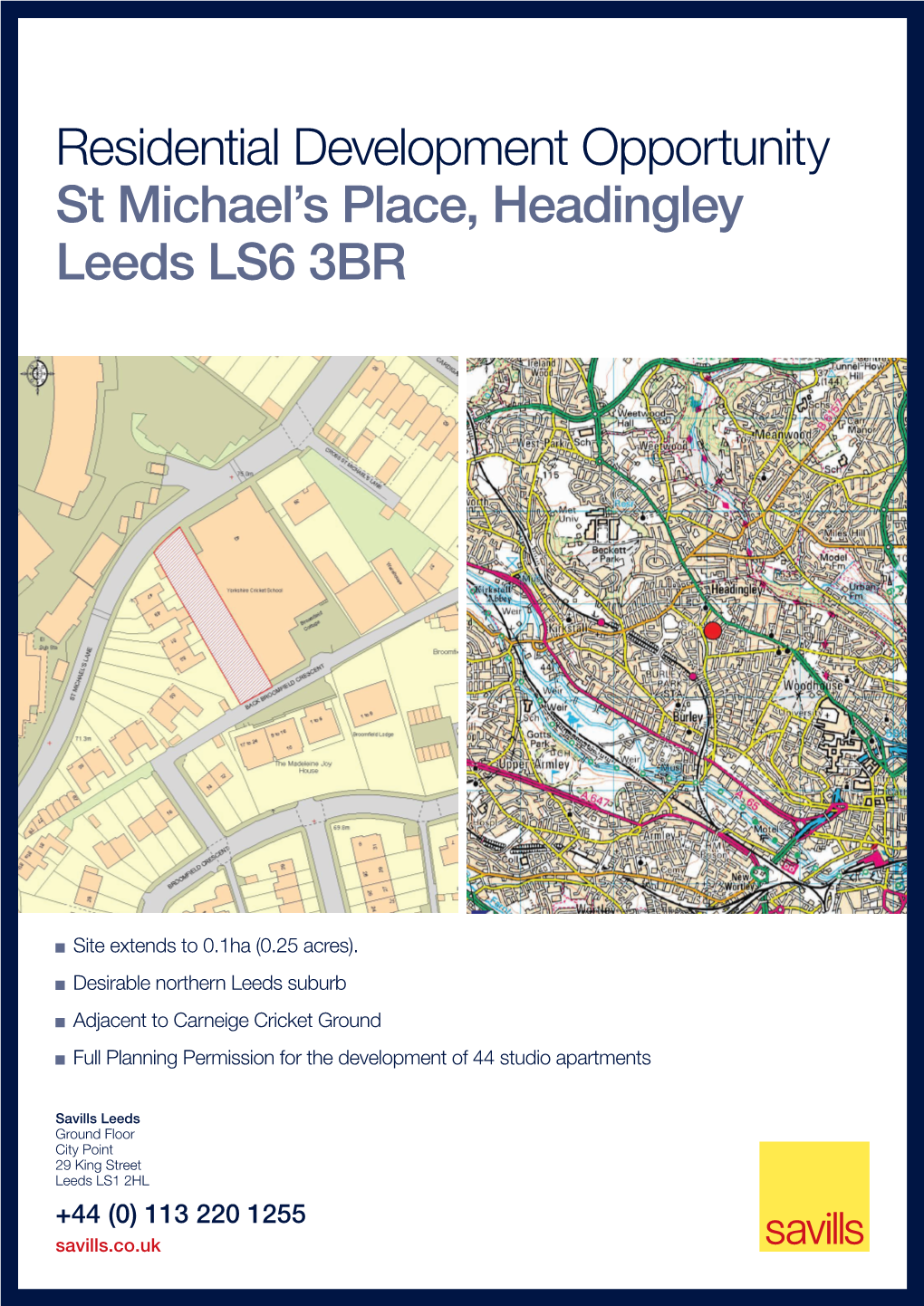 Residential Development Opportunity St Michael's Place, Headingley