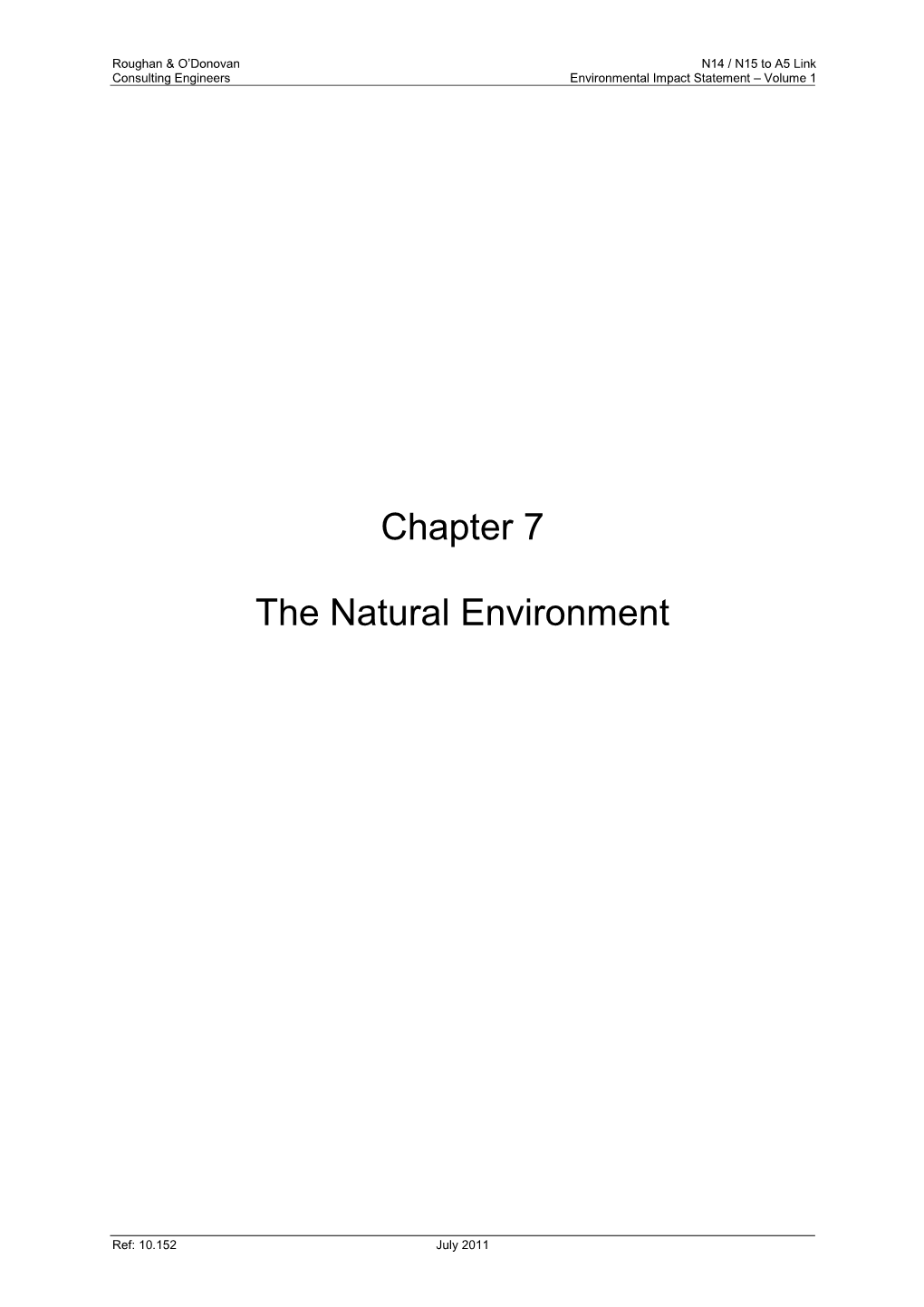 Chapter 7 the Natural Environment