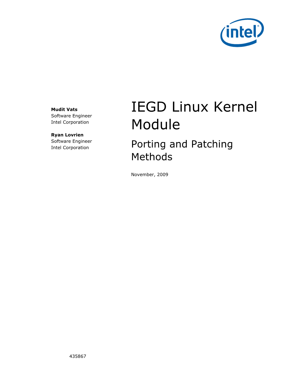 IEGD Linux Kernel Module Porting and Patching Methods