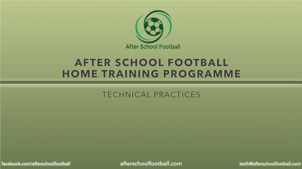 Home Technial Programme After School