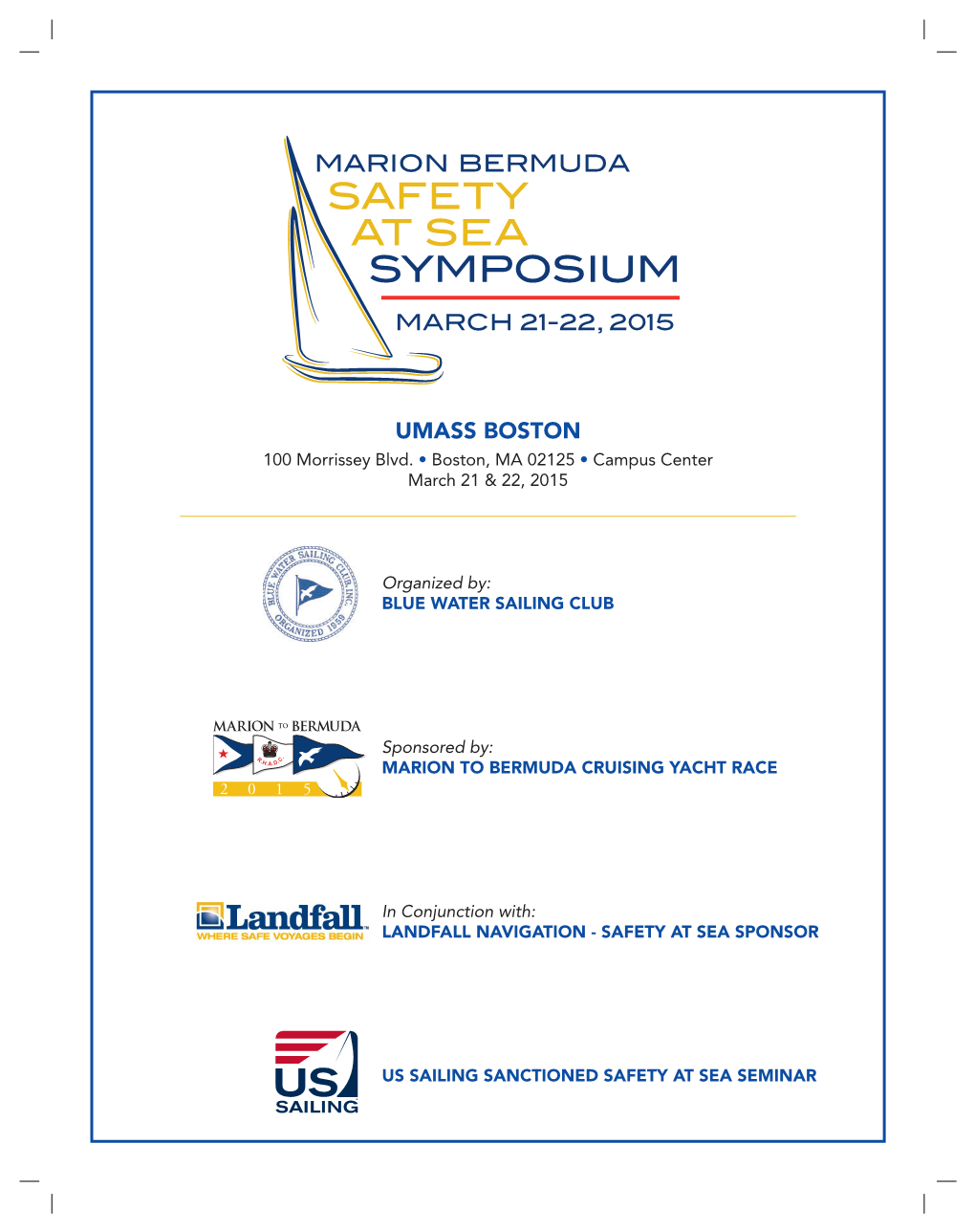 Safety at Sea Symposium March 21-22, 2015