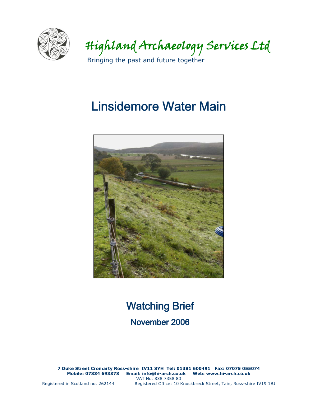 Linsidemore Water Main