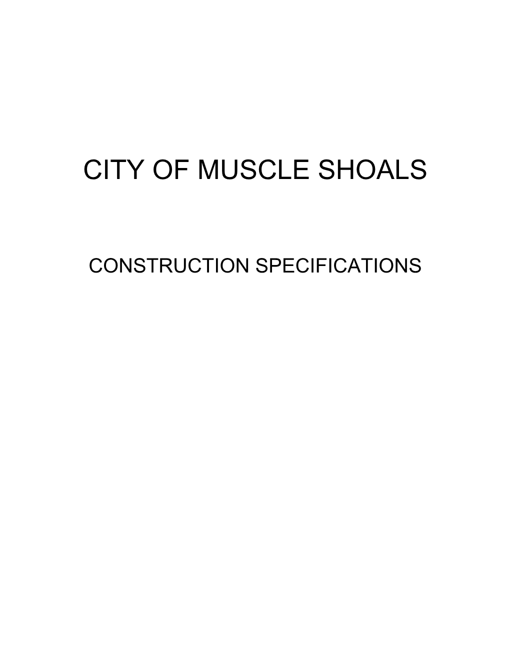 City of Muscle Shoals