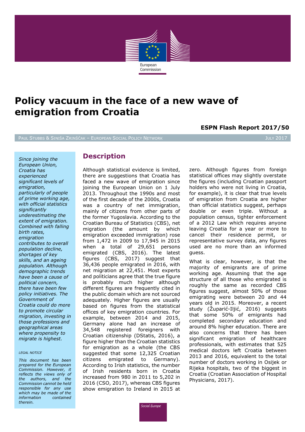 Policy Vacuum in the Face of a New Wave of Emigration from Croatia