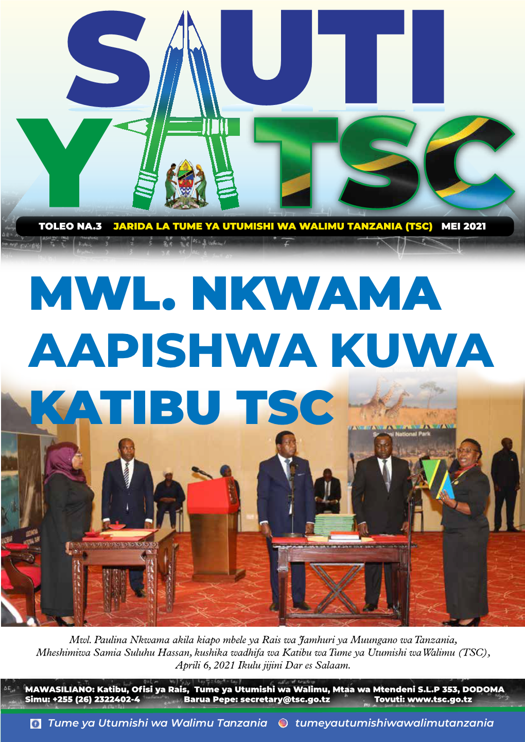 Mwl. Nkwama Aapishwa Kuwa Katibu Tsc