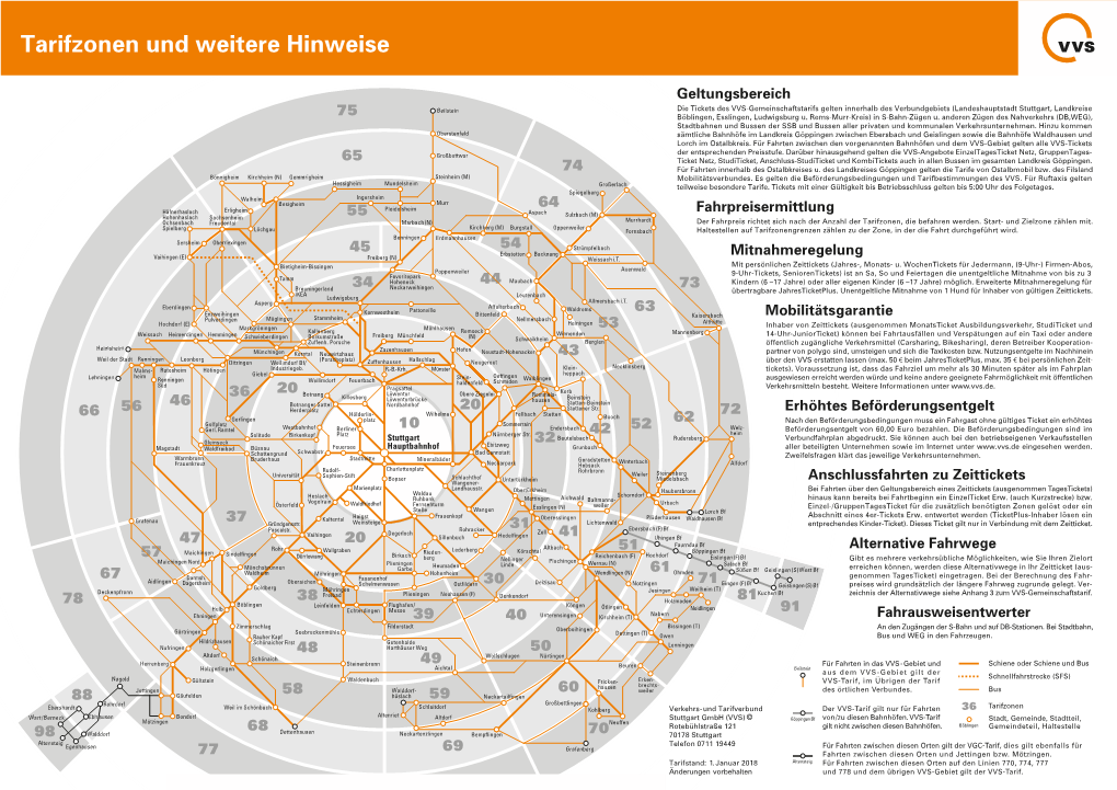 Tarifzonen Und Weitere Hinweise Vvs