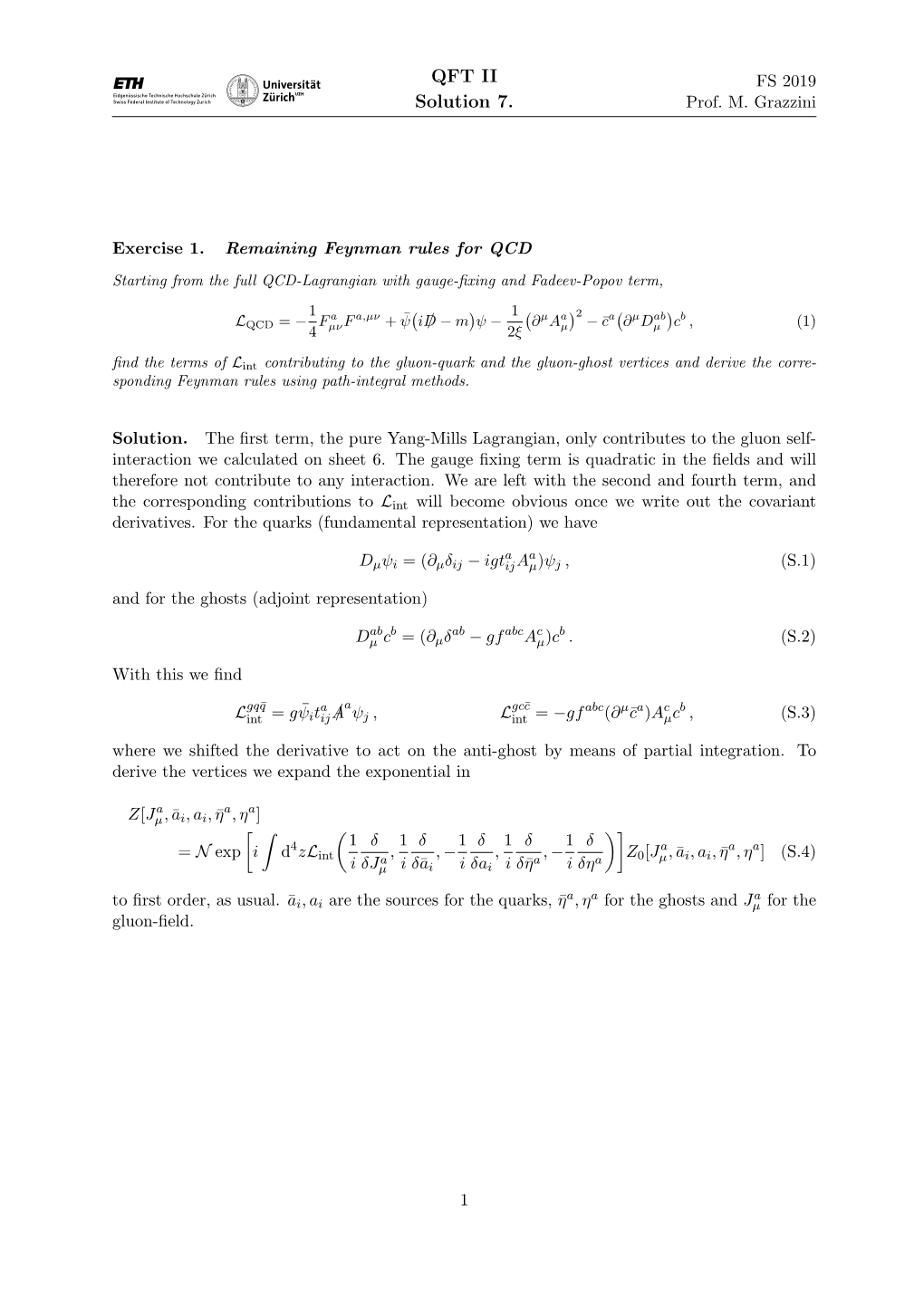 QFT II Solution 7