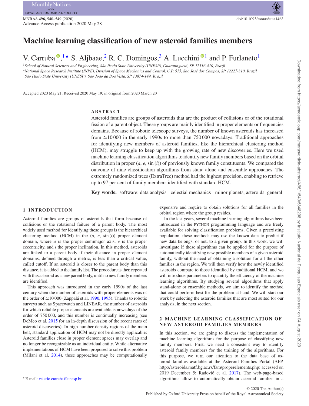 Machine Learning Classification of New Asteroid Families Members