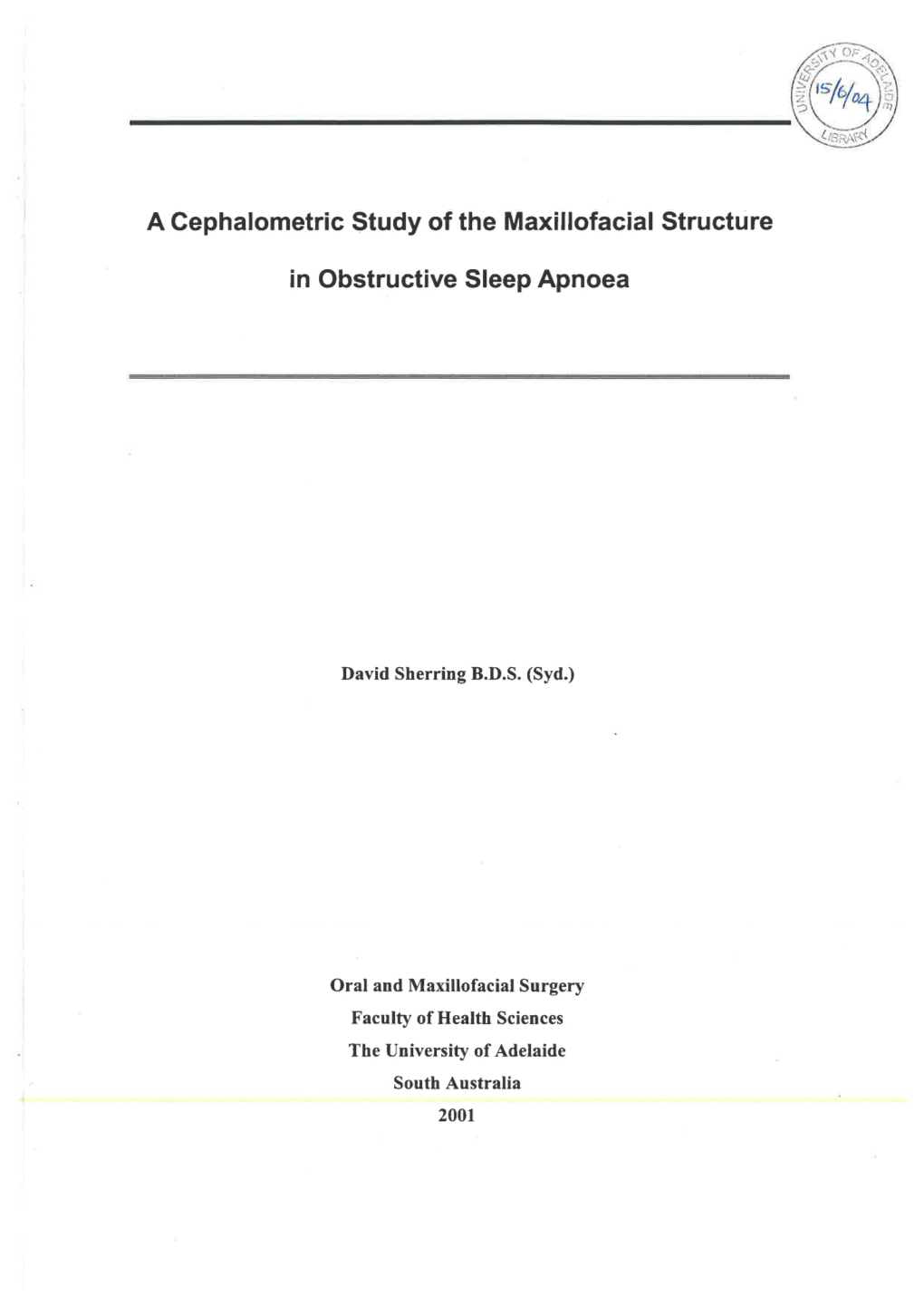 A Gephalometric Study of the Maxillofacial Structure In