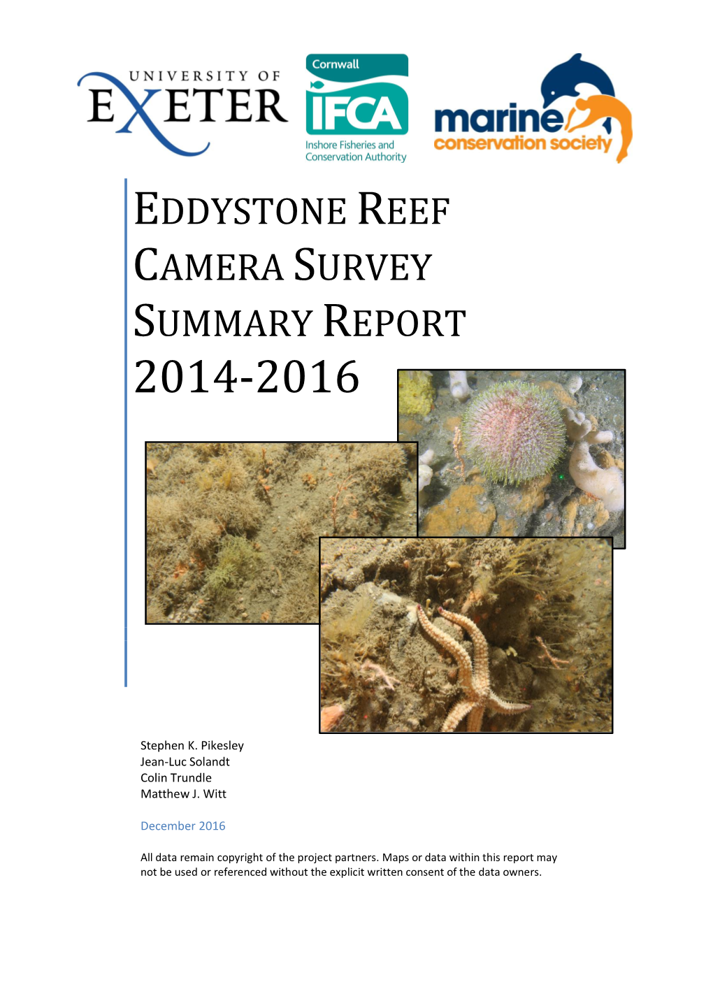 Eddystone Reef Camera Survey Summary Report 2014-2016