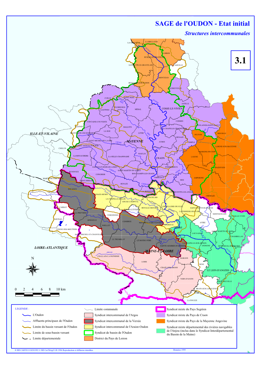 SAGE De L'oudon - Etat Initial Structures Intercommunales