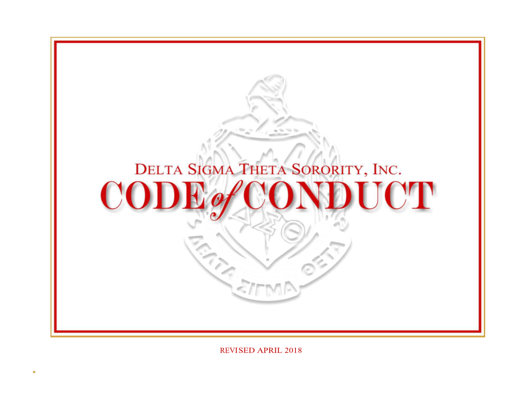 Code of Conduct (Revised April 2018)