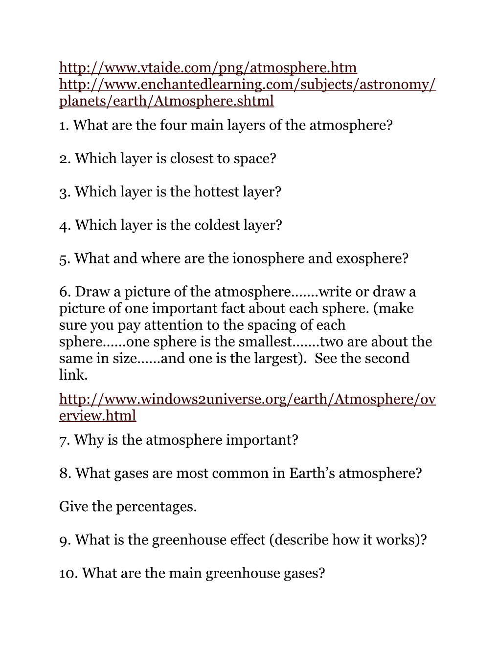 1. What Are the Four Main Layers of the Atmosphere?