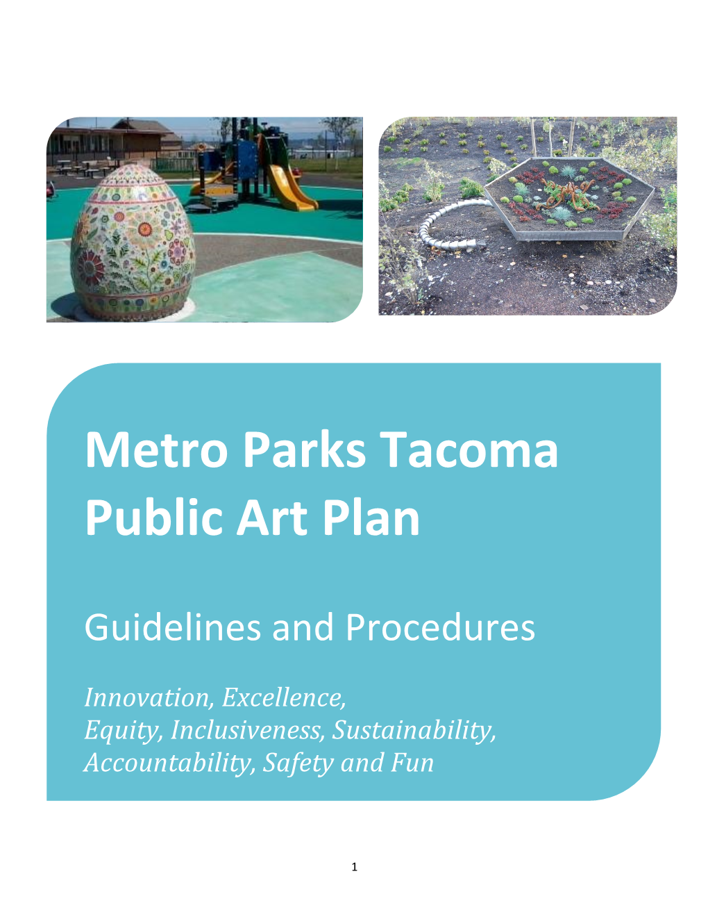 Metro Parks Tacoma Public Art Plan